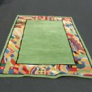 Merriment Green Hand Tufted Virgin Wool Rug Carpet 5x8
