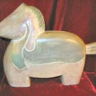 Wooden Hand Carved Painted Horse Statue Sculpture Signed Wooden Hand Carved Painted Horse Statue Sculpture Signed