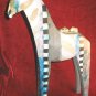 Solid Wooden Hand Carved Painted Horse Giraffe Folk Art