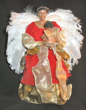 NIB Berkeley Designs Red Velvet Musical Angel 13" Doll