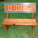 Hand Made Wooden Doll Bench Mini Wooden Furniture Hand Made Wooden Doll Bench Mini Wooden Furniture