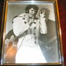 Vintage ELVIS Presley Framed Photo Silver Chrome Frame
