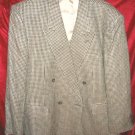 Vintage Mens Brown 100% Silk Suit Jacket Sports Coat 42