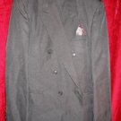 Mens Raffinati Black Suit Pants Jacket Silk Tie Handkerchief Cover Bundle 40 USA