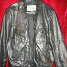 Mens Wilsons Black Bikers Genuine Leather Jacket Coat Thick 42 44