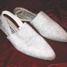 NEW Checkers Silver Shoes Pump Heel Sandals 7.5 NEW Checkers Silver Shoes Pump Heel Sandals 7.5