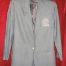Womens Logo Gray Suit Sports Jacket Sz Small USA