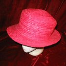 NEW Elegant Ashley Stewart  Pink Straw Hat