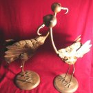 2 NEW Pier One 1 Copper Turkey Bird Halloween Sculpture