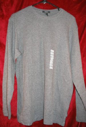 NWT Mens Alfani Gray Crew Shirt Sweater Fleece M