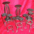 8 Wrought Iron Candle Holder Pillar Tea Light Votive 8 Wrought Iron Candle Holder Pillar Tea Light Votive