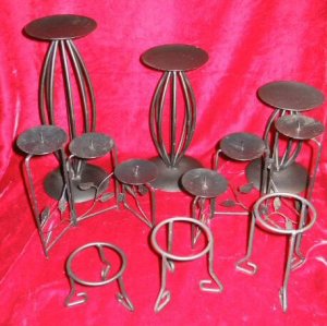 8 Wrought Iron Candle Holder Pillar Tea Light Votive