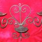 4 Wrought Iron Candle Holder Wall Hanging Pillar Sconce