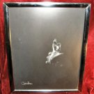 Framed Signed Black & White Print Baby Crying Casandra 22x18 Framed Signed Black & White Print Baby Crying Casandra 22x18