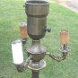 Original Antique / Vintage Brass Floor Lamp 3-Arm Torchiere 54"