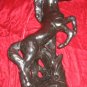 Vintage Black Horse Statue Stallion Sculpture Figurine