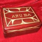 Wooden Hand Carved Trinket Jewelry Box Aruba