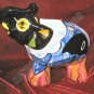 NEW Hand Painted Ceramic Art Elephant Turov Signed