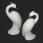 2 Ceramic Swans Phoenix Figurines Decoration Pottery