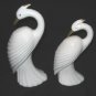 2 Ceramic Swans Phoenix Figurines Decoration Pottery