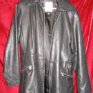 Lady's Womens Avanti Black Leather Jacket Coat M $330