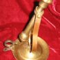 Vintage Pair of 7" Solid Brass Candle Stick Candlestick Chamber Holder Tilt