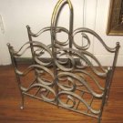 Vintage Brass Magazine Newspaper Holder Rack Scrolled Vintage Brass Magazine Newspaper Holder Rack Scrolled