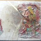 Abstract Painting on Canvas Mixed Media Signed JERI