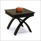 NEW Magnussen Lovina Bali Black Solid Square End Table NEW Magnussen Lovina Bali Black Solid Square End Table