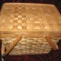 Wicker Woven Gift Storage Basket w/ Lid Handles