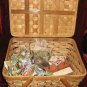 Wicker Woven Gift Storage Basket w/ Lid Handles