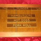 Vintage Wooden Pub Sign The Hunger List 24"x12" Vintage Wooden Pub Sign The Hunger List 24"x12"