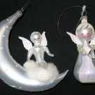 2 Angel Christmas Ornament Moon Reading 2 Angel Christmas Ornament Moon Reading