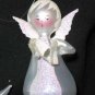2 Angel Christmas Ornament Moon Reading