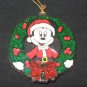 Glass Mickey Mouse Wreath Christmas Ornament