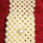 Cute Vintage Pearl & Gold Lipstick Pocket Purse Case