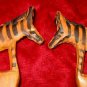 Zebra Animal Wooden Hand Carved Salad Spoon Fork Teak