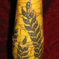2 hand painted Wooden Copper Candle Holder Pillar