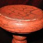 2 hand painted Wooden Copper Candle Holder Pillar