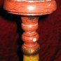 2 hand painted Wooden Copper Candle Holder Pillar