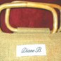 Nice Diane B. Straw Hand Bag w/ Jackie Onassis Prints JFK