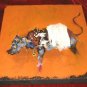 Original Abstract Oil Painting on Wood Animal Bull Nyugen E Smith