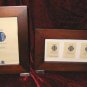 2 New Fetco Walnut Wooden Photo Frame W/ Metal Feet