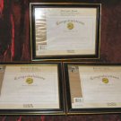 3 Wooden Black & Gold Document Frame 8.5x11 USA 3 Wooden Black & Gold Document Frame 8.5x11 USA