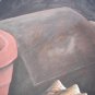 Original Water Painting on Canvas Unframed Plant Shell 28x32