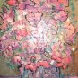 Original Floral Oil Painting Canvas Gold Bamboo Frame 14x12