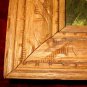 Vintage Print Carved Wooden Frame Barn Farm House