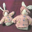 Pair of NEW Crazy Mountain Pink & White Easter Bunny Rabbit Sweater