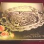 NIB Crystal Serving Dish Relish Tray w/Handles & Feet