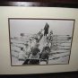4 Vintage B&W Rutgers RU Crew Team Framed Matted Prints